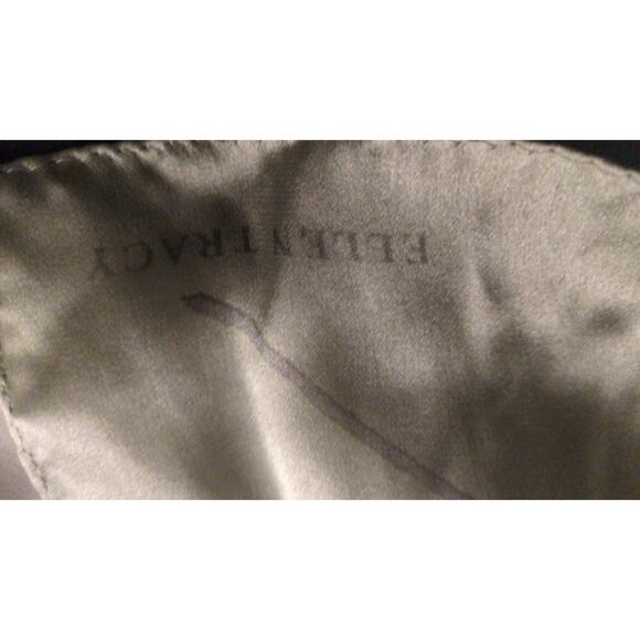 Vintage Light Green & Pink Silk Long & Thin Scarf by Ellen West, Artsy, Boho - Picture 5 of 6